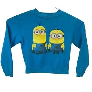 Despicable Me Minion Made Blue Sweatshirt  Size Small